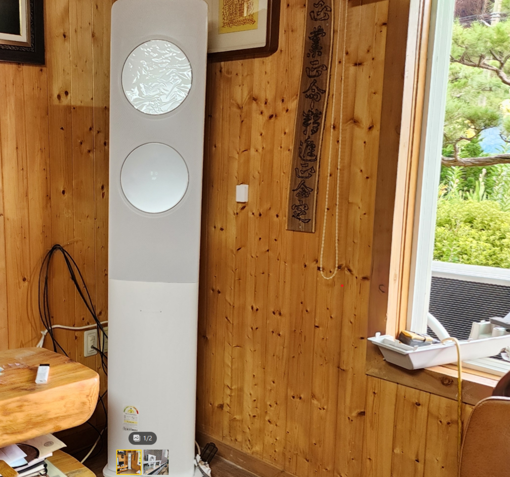 삼성 BESPOKE AI 무풍 클래식 청정 19평(62.6㎡) (리모컨 포함) 메탈화이트/메탈릭실버 스탠드 에어컨 AF70F19D25WS