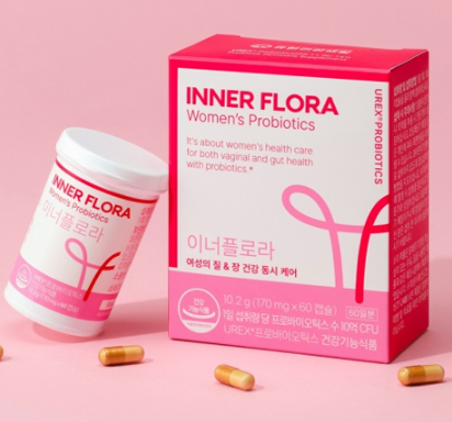 [건강기능식품/뉴오리진] 여성유산균 이너플로라 60캡슐 x 3개입 (6개월분)
